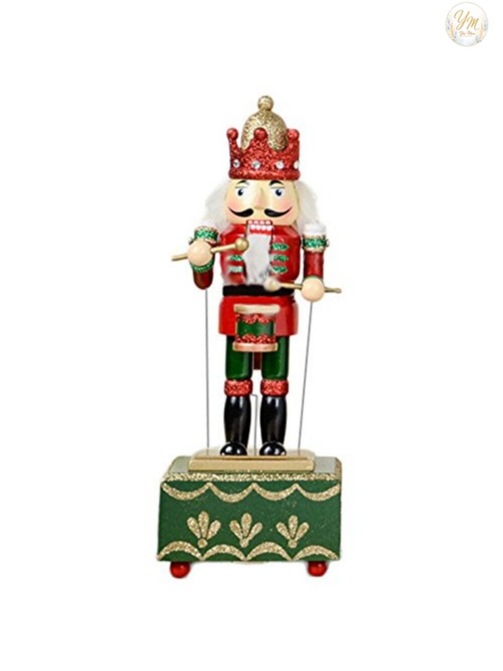 Wooden Nutcracker Music Box 12 Inch Christmas Decoration